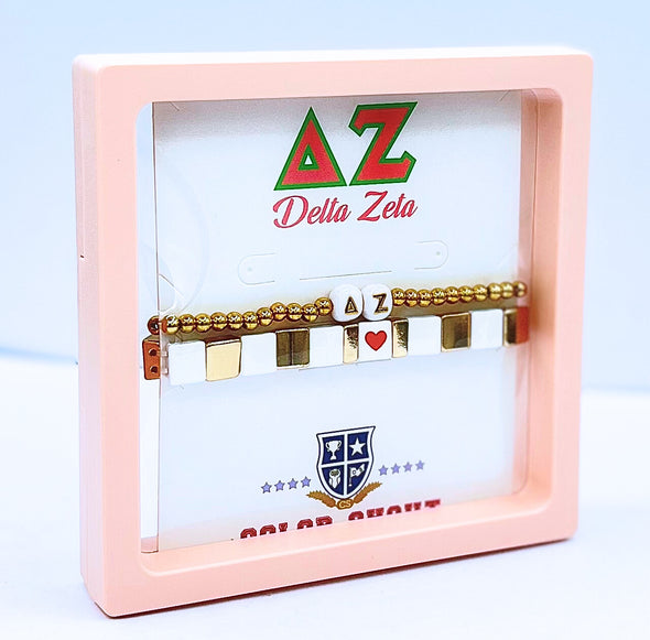'I Love' Delta Zeta Bracelet Stack