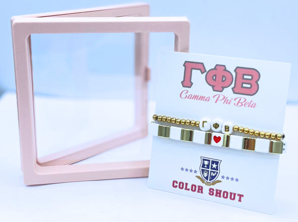 I Love Gamma Phi Beta Bracelet Stack