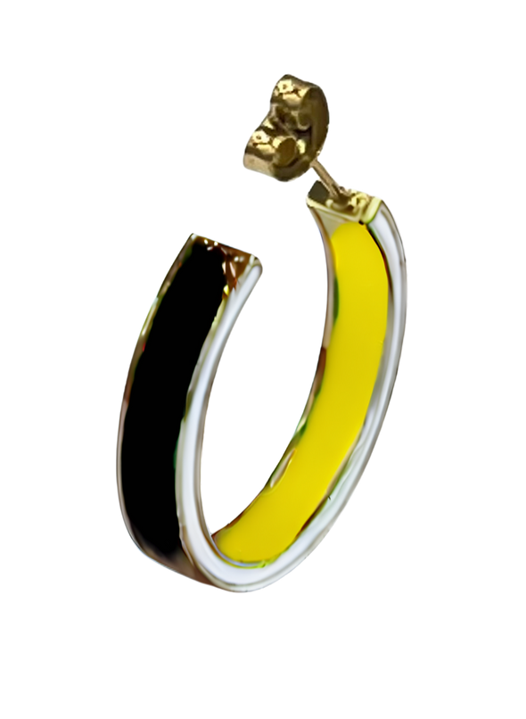 Game Day 50/50 School Colors Enamel Hoops