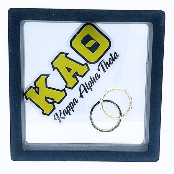 R201 KAT-Kappa Alpha Theta: 2 Enamel Stack Ring Set