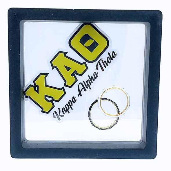 Kappa Alpha Theta: 2 Enamel Stack Ring Set