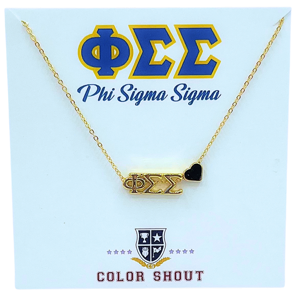 Phi Sigma Sigma Heart Necklace