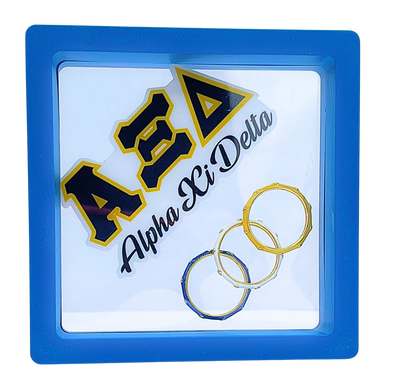 Alpha Xi Delta 3 Enamel Stack Ring Set