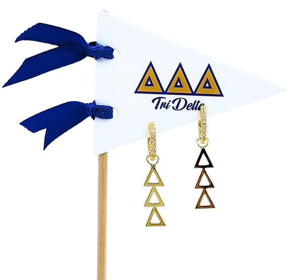 E208 Sorority Greek Letter Earrings Huggie Hoops