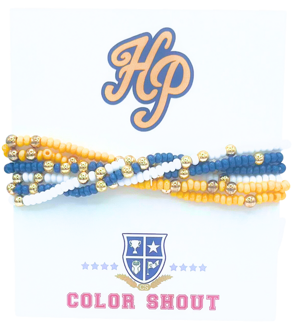 HP Colors Stack: Set of 6 Beaded Stretch Bracelets