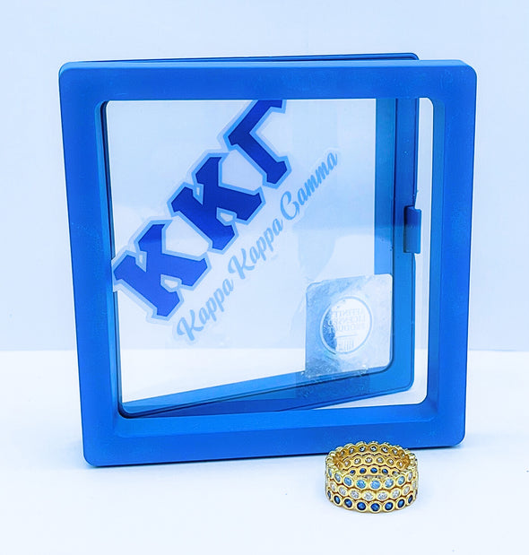 Kappa Kappa Gamma Three Bezel Stack Ring Set