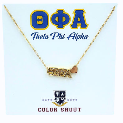 Theta Phi Alpha Heart Necklace