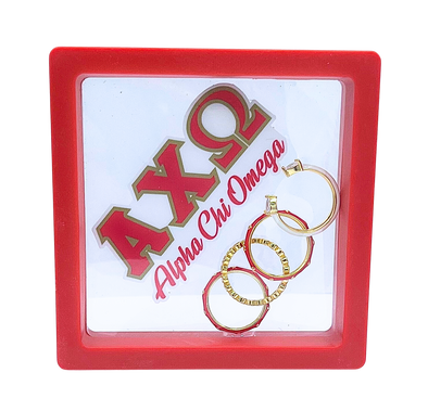Alpha Chi Omega 4 Stack Rings