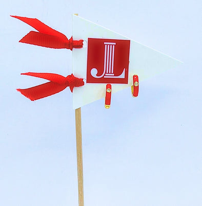 Junior League Red Enamel Huggie Hoops