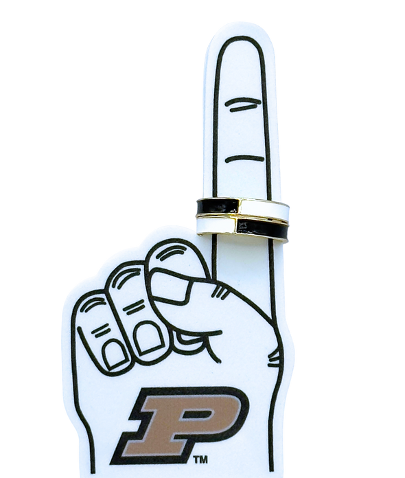 R207 - PUR: Purdue University 50/50 Stack Ring Set