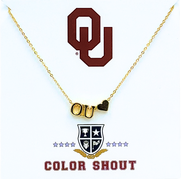 I Love College:  Initial Heart Necklace
