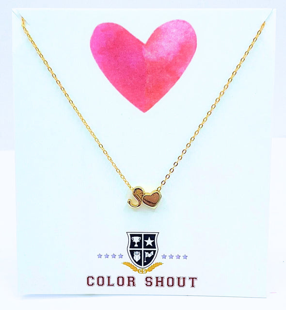Happies: Love + Initial Necklace