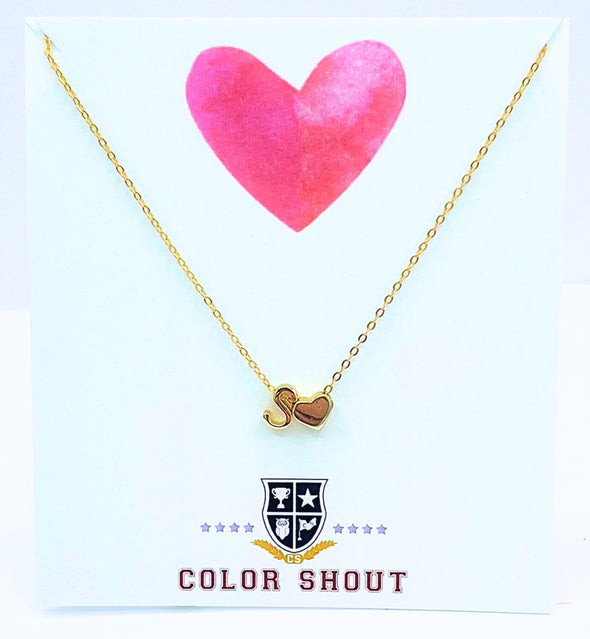 Happies: Love + Initial Necklace