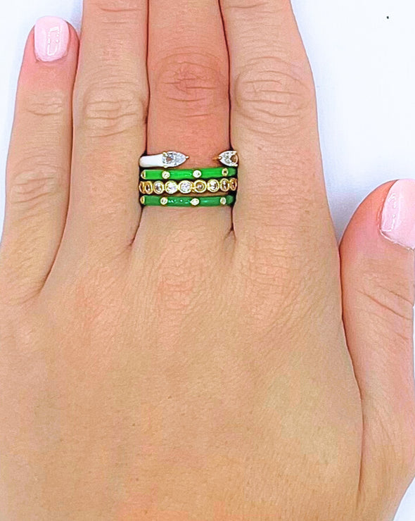 Kappa Delta 3 Enamel Stack Ring Set