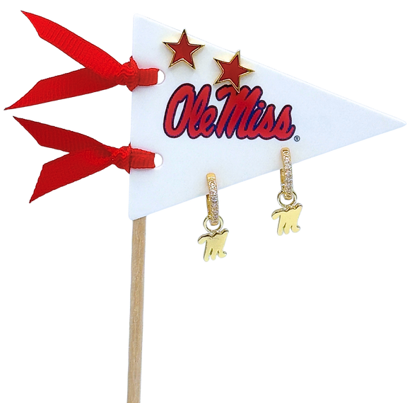 College: Pennant Pair Earring Set