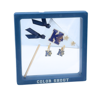 E203 : Keller Pennant Pair Logo Earring Set