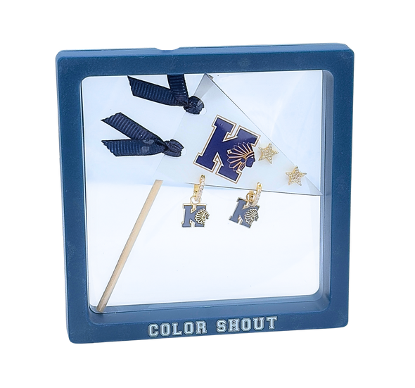 E203 : Keller Pennant Pair Logo Earring Set