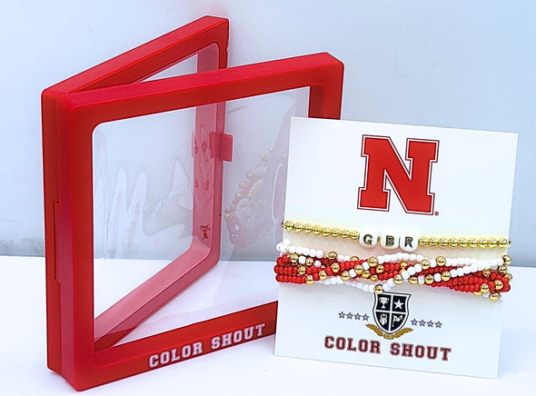 B209: The University of Nebraska 'Lucky 7' Bracelet Stack