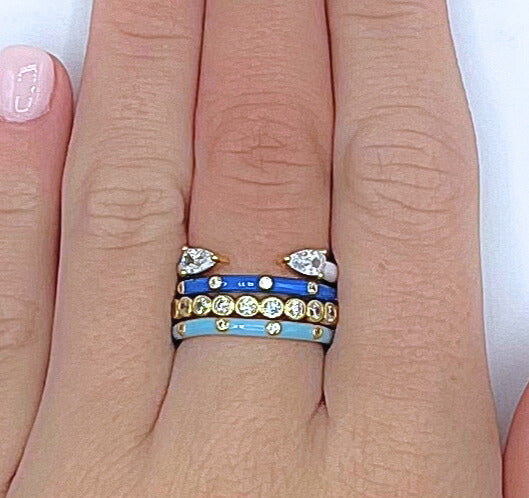 R203 KKG-Kappa Kappa Gamma 4 Stack Rings