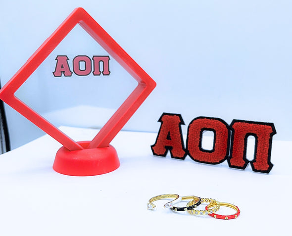 R203 AOP-Alpha Omicron Pi 4 Rings Stack