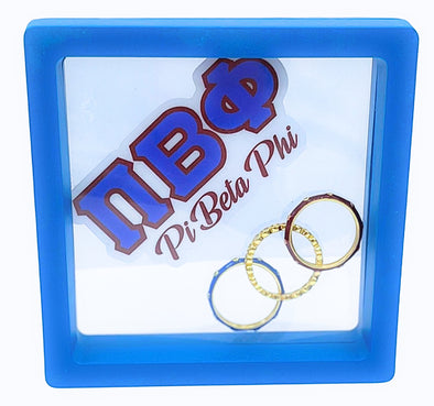 Pi Beta Phi Bezel & Enamel Stack Ring Set