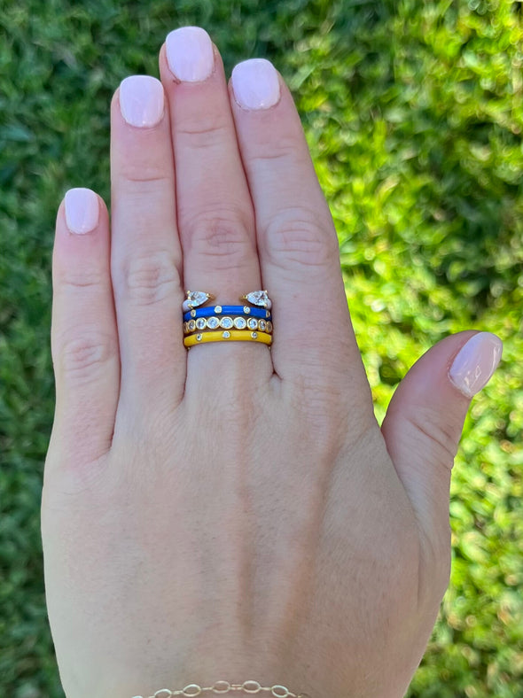 Alpha Xi Delta 3 Enamel Stack Ring Set