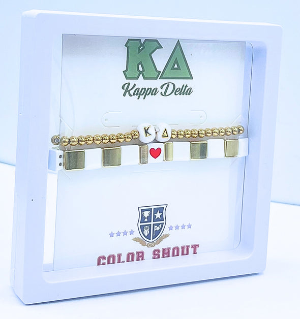 B202 KD-'I Love' Kappa Delta Bracelet Stack