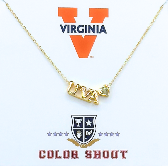 I Love College:  Initial Heart Necklace