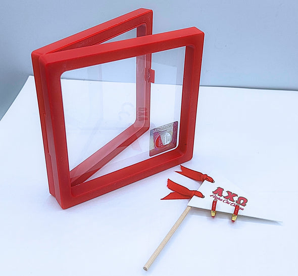 Alpha Chi Omega Red Huggie Hoops