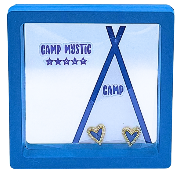 I Love my CAMP: Bright Color Heart Studs on Camp Tent