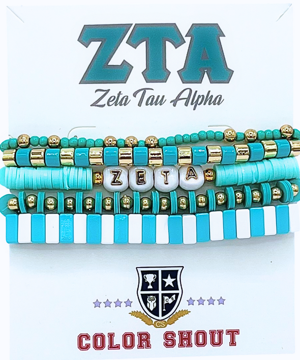 Zeta Tau Alpha 5 Bracelet Mega Stack