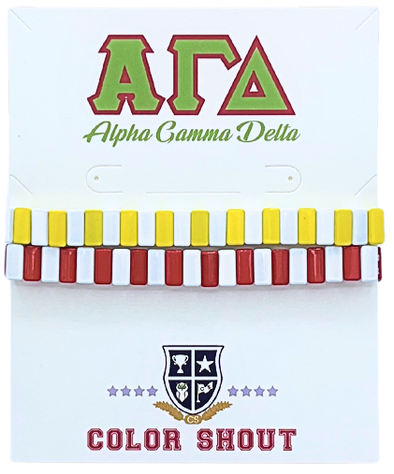 Alpha Gamma Delta Enamel Tile Double Stack