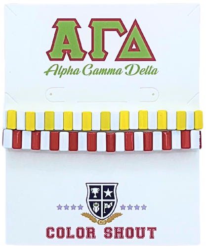 Alpha Gamma Delta Enamel Tile Double Stack