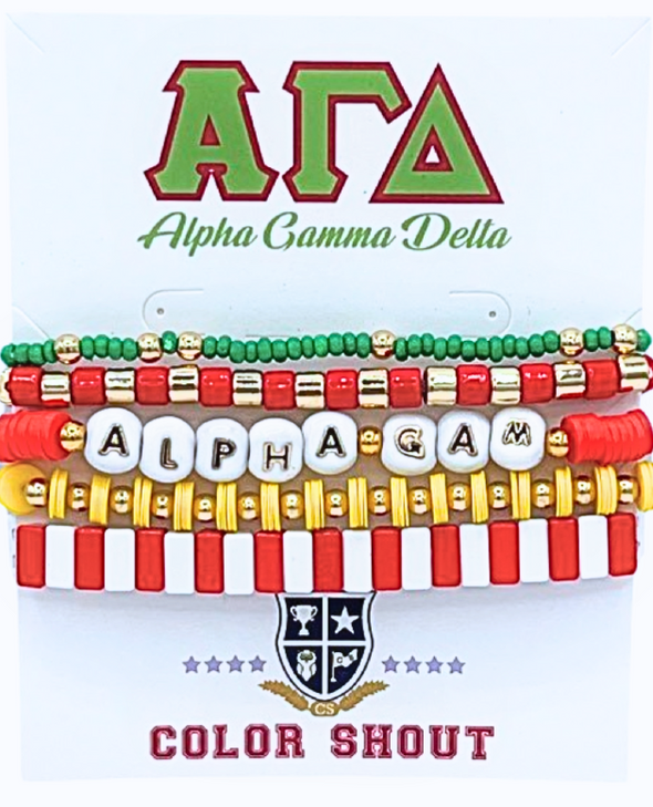 B204 AGD-Alpha Gamma Delta 5 Bracelet Mega Stack