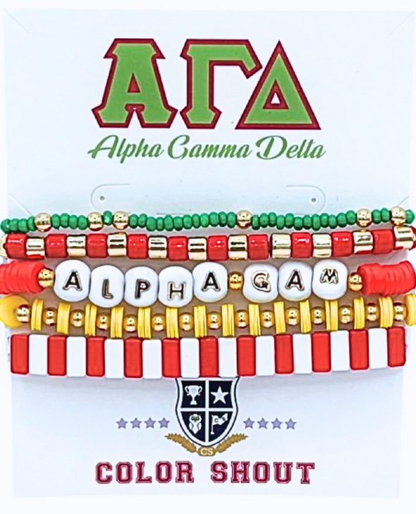 Alpha Gamma Delta 5 Bracelet Mega Stack