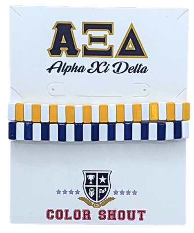 B203 AXD-Alpha Xi Delta Enamel Tile Double Stack