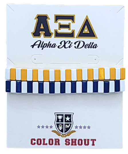 B203 AXD-Alpha Xi Delta Enamel Tile Double Stack