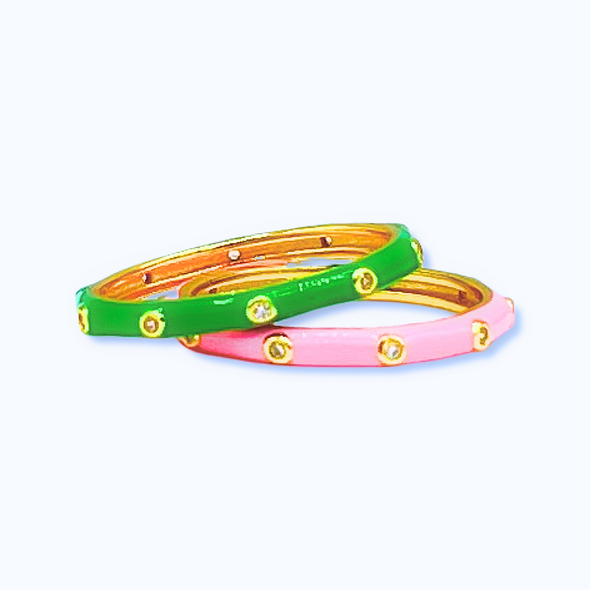 R201 DZ-Delta Zeta 2 Enamel Stack Ring Set