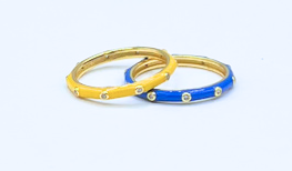 R201 DDD-Delta Delta Delta: 2 Enamel Stack Ring Set