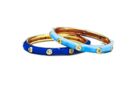 R201 KKG-Kappa Kappa Gamma: 2 Enamel Stack Ring Set