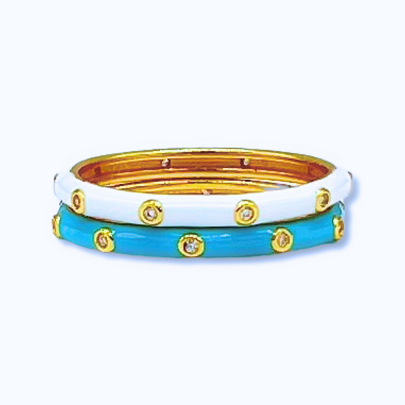 R201 ZTA-Zeta Tau Alpha: 2 Enamel Stack Ring Set