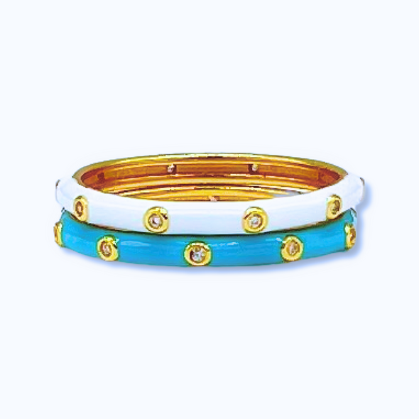 Zeta Tau Alpha: 2 Enamel Stack Ring Set