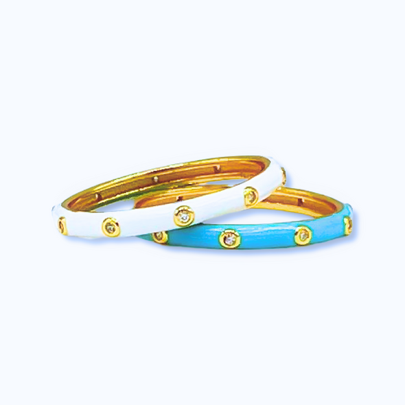 Zeta Tau Alpha: 2 Enamel Stack Ring Set