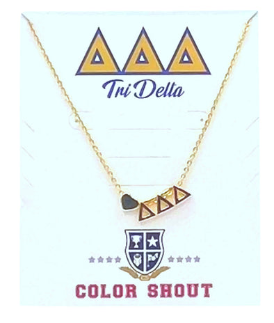 Delta Delta Delta Heart Necklace