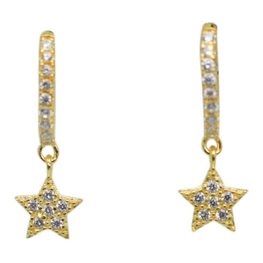 Fame Huggie Star Hoops