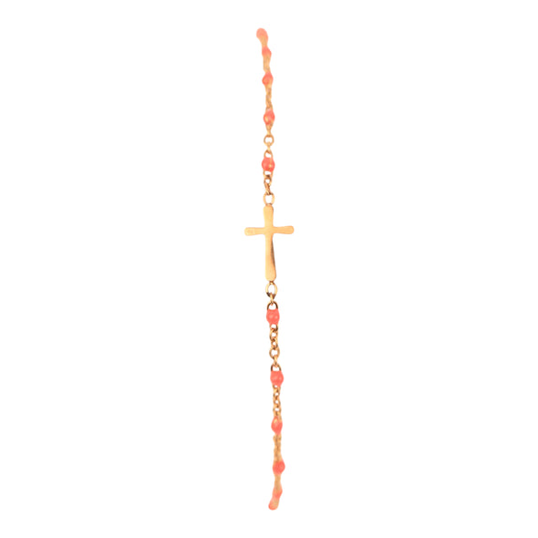 Spirit Shout Enamel Dot Cross Bracelet