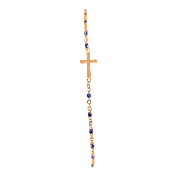 Spirit Shout Enamel Dot Cross Bracelet