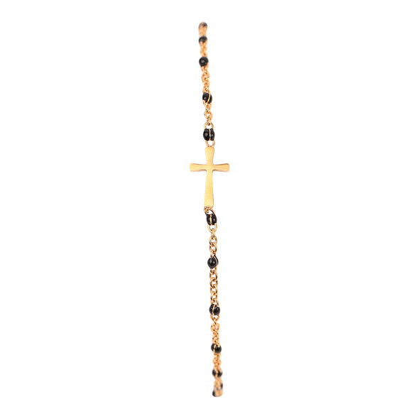 Spirit Shout Enamel Dot Cross Bracelet