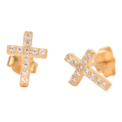 Spirit Shout Cross Stud Earring