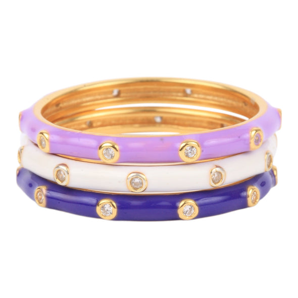 Purple Out! Bring It On 3: Stack Ring Set